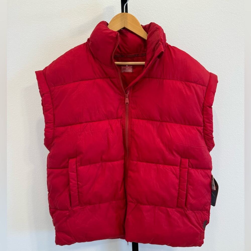 NWT Free People Movement In A Bubble Oversized Puffer Vest Small Boho Gorpcore